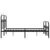 vidaXL Cadre de lit m&eacute;tal sans matelas avec pied de lit noir 140x190cm