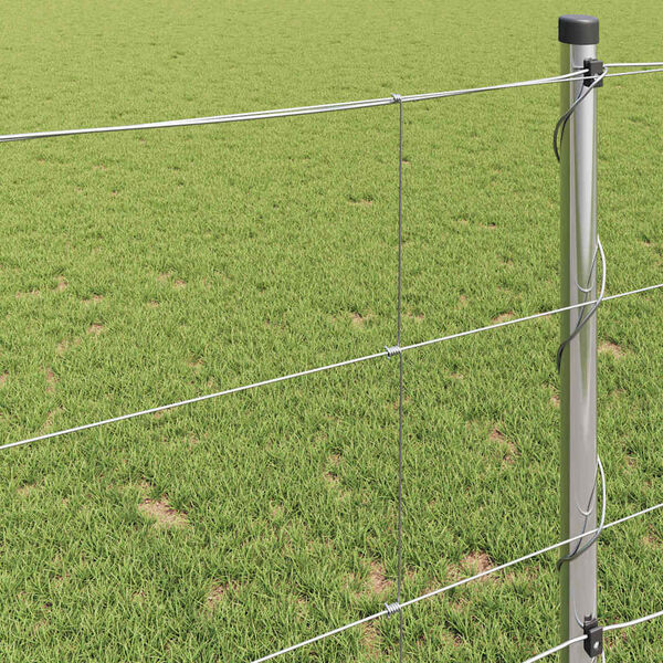 vidaXL Clôture de prairie Argent 100 x 1 m Acier galvanisé