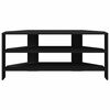 vidaXL MeubleTVd'Angle Noir 102x40,5x45cm Bois d'ing&eacute;nierie
