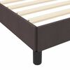 vidaXL Lit &agrave; ressorts avec matelas Marron fonc&eacute; 200 x 200 cm tissu