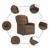 vidaXL Fauteuil inclinable &eacute;lectrique Marron Tissu
