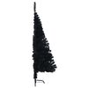 vidaXL Sapin de No&euml;l artificiel pr&eacute;-&eacute;clair&eacute; Noir 150 cm PVC