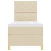 vidaXL Lit &agrave; ressort LED avec matelas Cr&egrave;me 80 x 200 cm tissu