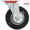 vidaXL 12 pcs Roulettes pivotantes 125 mm