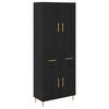vidaXL Haut Armoire Ch&ecirc;ne noir 69,5 x 34 x 180 cm Bois d'ing&eacute;nierie
