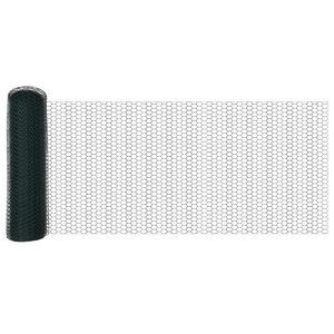 vidaXL Clôture hexagonale Vert 0.8 x 10 m Acier