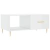 vidaXL Table basse Blanc brillant 90x50x40 cm Bois d'ingénierie
