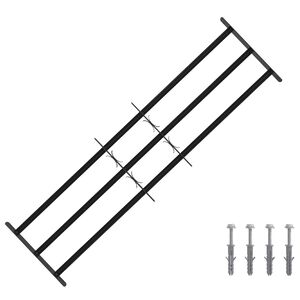 vidaXL Grille de s&eacute;curit&eacute; pour fen&ecirc;tres avec 3 barres transversales