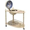 vidaXL Support de vin autoportant globe Bois d'eucalyptus Vert
