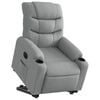 vidaXL Fauteuil inclinable électrique gris clair tissu