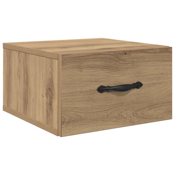 vidaXL Cabinet de chevet avec tiroir ch&ecirc;ne artisanal 35 x 35 x 20 cm