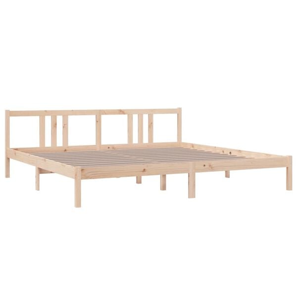 vidaXL Cadre de lit sans matelas bois massif 200x200 cm