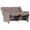 vidaXL Fauteuil de massage inclinable 2 places taupe tissu microfibre