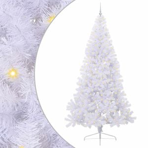 vidaXL Sapin de No&euml;l artificiel avec 300 LED Blanc 240 cm PVC et Acier