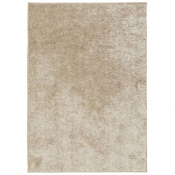 vidaXL Tapis ISTAN &agrave; poils longs aspect brillant beige 160x230 cm