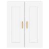 vidaXL Armoires murales 2 pcs blanc bois d'ing&eacute;nierie