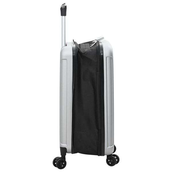 vidaXL Valise avec verrouillage Argent 34 x 23 x 55.5 cm Plastic ABS