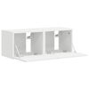 vidaXL Meuble TV mural 2 pcs Blanc 60 x 31 x 29.5 cm Bois d'ing&eacute;nierie