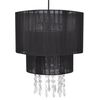 vidaXL Lustre suspendue Cristal Noir