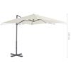 vidaXL Parasol de jardin avec base portable sable