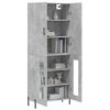 vidaXL Buffet haut Gris b&eacute;ton 69,5x34x180 cm Bois d'ing&eacute;nierie