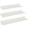 vidaXL &Eacute;tag&egrave;re flottante 3 pc Blanc 40 x 9 x 2,5 cm Acier