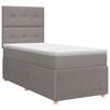 vidaXL Lit boxspring avec matelas Taupe 90 x 190 cm Tissu