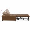 vidaXL Canap&eacute;-Lit Marron 194 x 67 x 82 cm Tissu Huahua