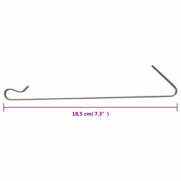 vidaXL Crochets à gabion 10 pcs acier