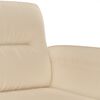 vidaXL Canapé à 2 places Crème 140 cm Tissu microfibre
