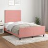 vidaXL Cadre de lit sans matelas rose 120x200 cm velours