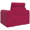 vidaXL Canap&eacute;-Lit Bordeaux 98 x 71 x 83 cm Velours