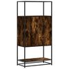 vidaXL Buffet haut ch&ecirc;ne fum&eacute; 68x35x139 cm bois d'ing&eacute;nierie m&eacute;tal