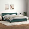vidaXL Sommier &agrave; lattes de lit et matelas vert fonc&eacute; 200x210cm velours