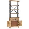 vidaXL Buffet avec étagères en bois de manguier massif 65x30x180 cm