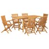vidaXL Ensemble de salle &agrave; manger pour jardin 7 pc Marron