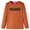 T-shirt enfants &agrave; manches longues cognac 116