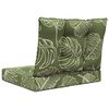 vidaXL Coussin de canap&eacute; d'ext&eacute;rieur 2 pcs Mod&egrave;le feuille Polyester