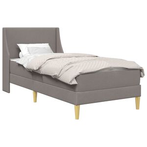 vidaXL Cadre de lit avec matelas Taupe 80x 200 cm Polyester