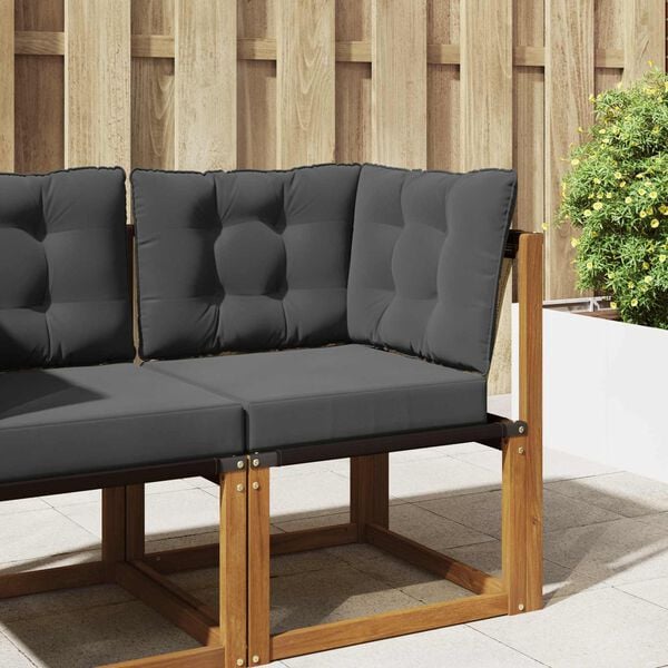 vidaXL Coussin de canap&eacute; d'ext&eacute;rieur 3 pcs Anthracite Polyester