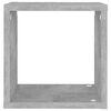 vidaXL &Eacute;tag&egrave;res cube murales 2 pcs Gris b&eacute;ton 26x15x26 cm