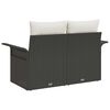 vidaXL Canapé de jardin avec coussin Noir 141 x 62 x 69 cm polyrotin