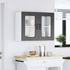 vidaXL Armoire murale de cuisine avec porte en verre Kalmar noir