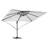 vidaXL Parasol Roma à Bras Déporté Beige et Noir 352 x 251 x 265 cm
