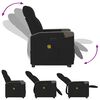 vidaXL Fauteuil inclinable de massage &eacute;lectrique Noir Tissu