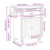VidaXL Chariot de cuisine BODO blanc et marron 72x45x80 cm