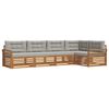 vidaXL Ensemble de canap&eacute;s d'ext&eacute;rieur 5 pcs Gris Naturel et Clair