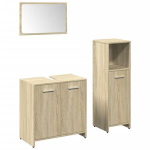 vidaXL Ensemble de meubles de salle de bain 3 pcs ch&ecirc;ne sonoma