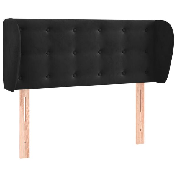 vidaXL Tête de lit avec oreilles Noir 83x23x78/88 cm Velours