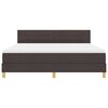 vidaXL Lit boxspring avec matelas Marron fonc&eacute; 180 x 200 cm tissu
